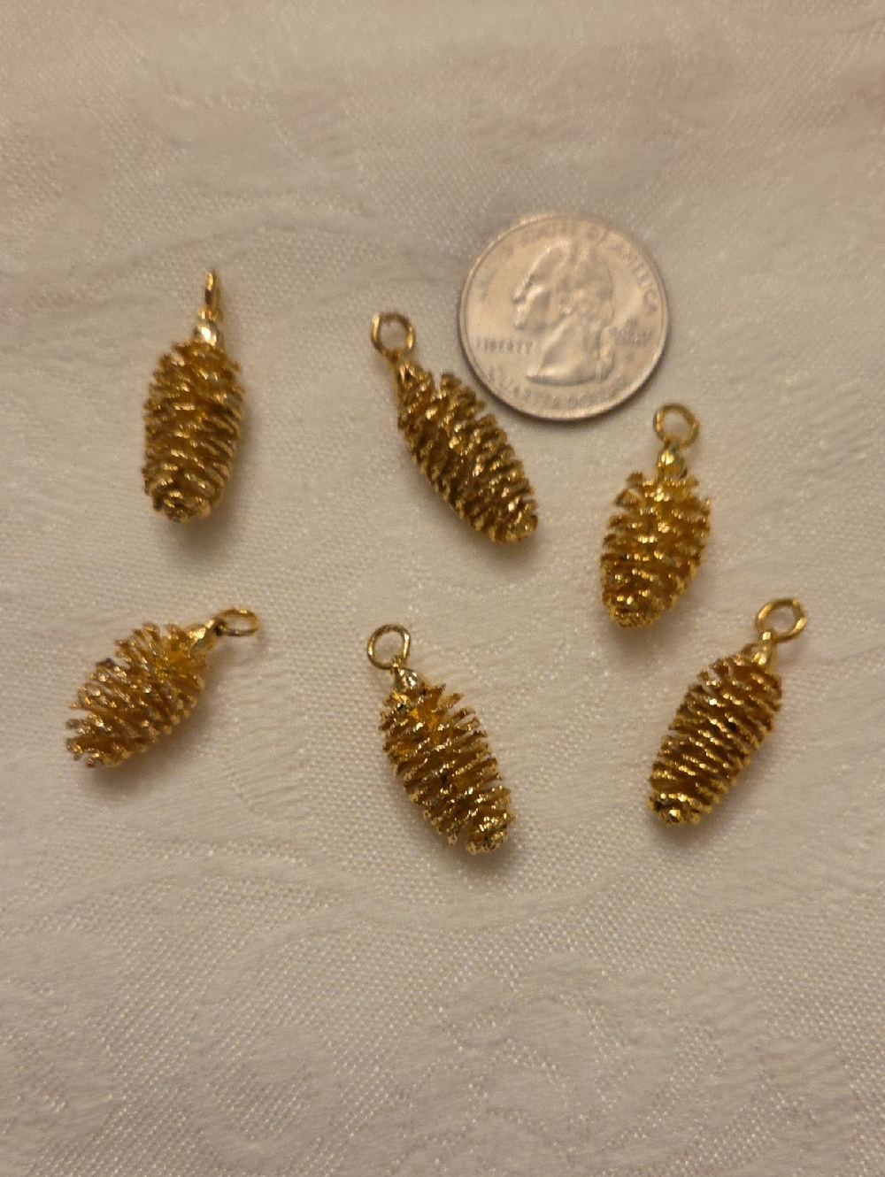 Vintage 80's Gold Dipped Pinecones